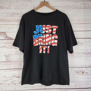 Vintage The Rock WWF T-Shirt Size X-Large Wrestling Black WWE Just Bring It 2001